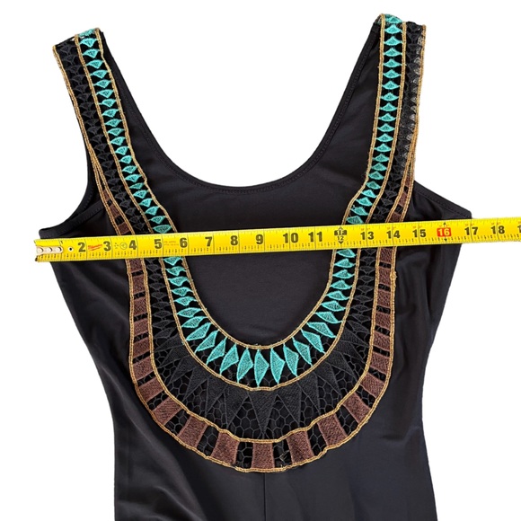 SYMPHONY Open Back Goddess Formal Black Maxi Dress With Gorgeous Crochet Detail - Picture 5 of 10